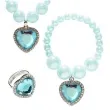 zestaw bizuterii gem heart serce turkusowy widmann
