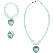zestaw bizuterii gem heart serce turkusowy widmann