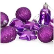 zestaw bombek swiateczny mix 12 fioletowy arpex