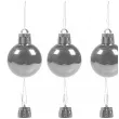 zestaw dekoracji bombki gwiazda i lancuch choinkowy srebrny arpex
