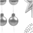 zestaw dekoracji bombki gwiazda i lancuch choinkowy srebrny arpex