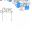 zestaw dekoracji happy birthday balony topper niebieski arpex 53 elementy