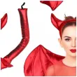 zestaw dodatkow do stroju diabla na halloween i karnawal rogi skrzydla ogon szatana