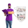 zestaw filizanka z kubkiem najpierw mocna kawa potem aromatyczna herbatka bgtech 2 szt