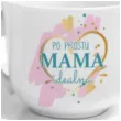 zestaw filizanka ze spodkiem po prostu mama idealna biala bgtech 400 ml