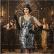 zestaw flapperka retro czarny 3 szt