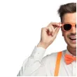 zestaw imprezowy neon okulary muszka szelki pomaranczowy boland