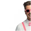 zestaw imprezowy neon okulary muszka szelki rozowy boland