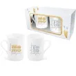 zestaw kubkow kochana mama kochany tato biale bgtech 290 ml