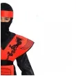 zestaw ninja shinobi maska kolnierz pasek czerwony kraszek 122 128 cm