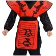 zestaw ninja shinobi maska kolnierz pasek czerwony kraszek 122 128 cm