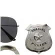 zestaw policjant okulary kajdanki odznaka godan
