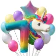 zestaw urodzinowych balonow na 7 urodziny jednorozec unicorn duzy komplet