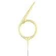 zimne ognie cyfra 6 zlota wondercandle 18 cm