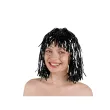 zlota peruka na karnawal i sylwestra dodatek do stroju na nowy rok bob blyszczaca cosplay