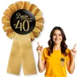 zloty kotylion na 40 urodziny zycie zaczyna sie po 40 pin przypinka odznaka glamour